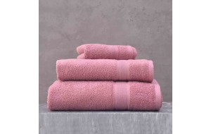 Illusion πετσέτα βαμβακερή μπάνιου σε ροδί χρώμα 70x140 εκ