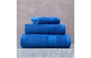 Illusion πετσέτα βαμβακερή μπάνιου σε μπλε χρώμα 70x140 εκ