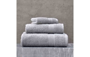 Illusion πετσέτα βαμβακερή μπάνιου σε ασημί χρώμα 70x140 εκ