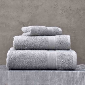 Illusion πετσέτα βαμβακερή μπάνιου σε ασημί χρώμα 70x140 εκ