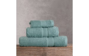 Illusion βαμβακερή πετσέτα μπάνιου σε γκριζοπράσινο χρώμα 70x140 εκ
