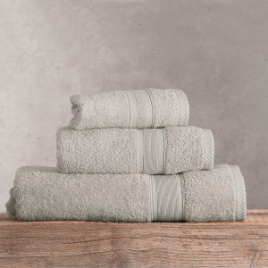 Illusion βαμβακερή πετσέτα μπάνιου σε μπεζ χρώμα 70x140 εκ
