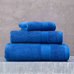 Illusion πετσέτα βαμβακερή μπάνιου μεγάλη σε μπλε χρώμα 100x150 εκ