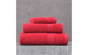 Illusion πετσέτα βαμβακερή μπάνιου μεγάλη σε κόκκινο χρώμα 100x150 εκ