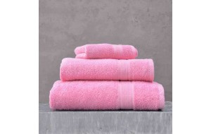Illusion πετσέτα βαμβακερή μπάνιου μεγάλη σε ροζ χρώμα 100x150 εκ