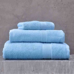 Illusion πετσέτα βαμβακερή μπάνιου μεγάλη σε γαλάζιο χρώμα 100x150 εκ