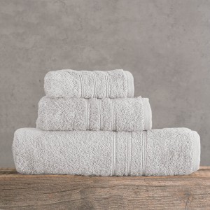 Aria βαμβακερή πετσέτα μπάνιου σε γκρι χρώμα 75x150 εκ