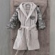 Army μπουρνούζι παιδικό με κουκούλα σε γκρι χρώμα 5 έως 6 ετών