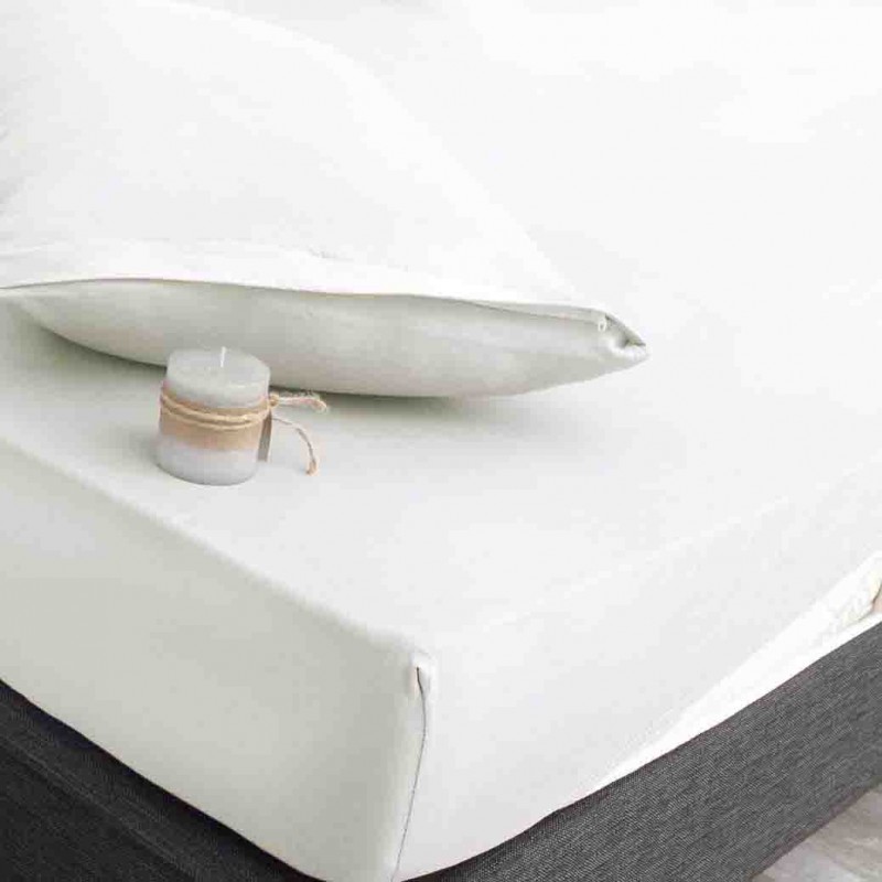 Essential σετ επίστρωμα με μαξιλαροθήκη λευκό 180x200 εκ