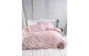 Morin ροζ σετ σεντόνια ημίδιπλο flannel 160x260 εκ 