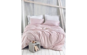 Melrose ροζ σετ σεντόνια υπέρδιπλο flannel 230x260 εκ 