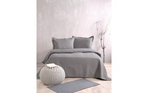 Allure σετ κουβερλί για king size κρεβάτι σε γκρι απόχρωση 240x250 εκ
