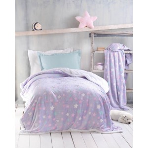 Starday παιδική κουβέρτα flannel fleece που φωσφορίζει στο κρεβάτι 160x220 εκ