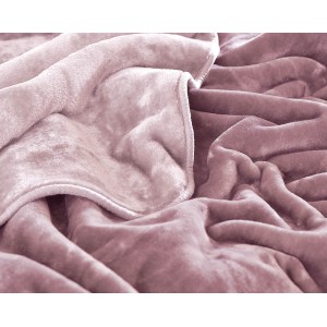 Velour ροζ βελουτέ κουβέρτα king size 240x260 εκ