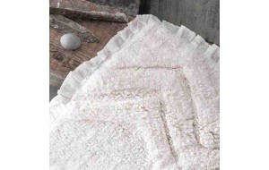 Darius βαμβακερό χαλάκι σε λευκό χρώμα 50x80 εκ