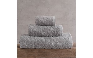 Imani πετσέτα βαμβακερή πενιέ γκρι απαλό σετ τριών τεμαχίων 30x50 / 50x90 / 70x140 εκ
