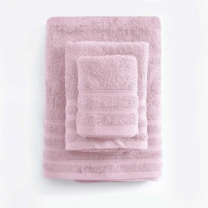 Lagoon πετσέτα βαμβακερή ροζ της πούδρας σετ 3 τεμαχίων 30x50 / 50x90 / 70x140 εκ