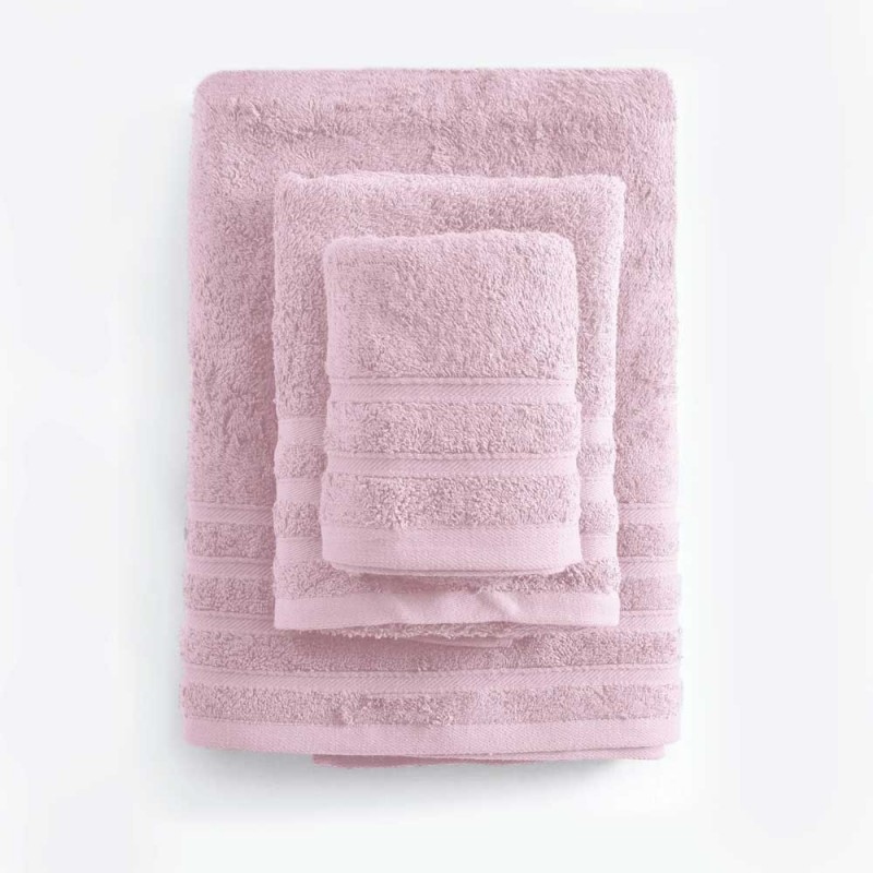 Lagoon πετσέτα βαμβακερή ροζ της πούδρας σετ 3 τεμαχίων 30x50 / 50x90 / 70x140 εκ