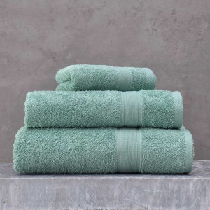 Illusion πετσέτα βαμβακερή σε πράσινο χρώμα σετ 3 τεμαχίων