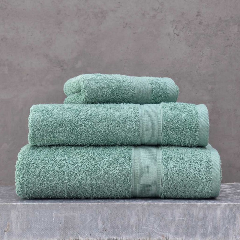 Illusion πετσέτα βαμβακερή σε πράσινο χρώμα σετ 3 τεμαχίων 30x50 / 50x90 / 70x140 εκ