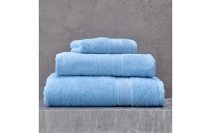 Illusion πετσέτα βαμβακερή σε γαλάζιο χρώμα σετ 3 τεμαχίων 30x50 / 50x90 / 70x140 εκ