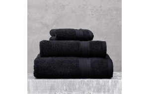Illusion πετσέτα βαμβακερή σε μαύρο χρώμα σετ 3 τεμαχίων 30x50 / 50x90 / 70x140 εκ
