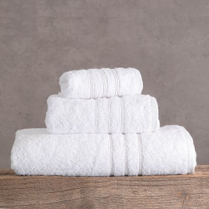 Aria πετσέτα λευκή σετ 3 τεμαχίων 30x50 / 50x90 / 75x150 εκ