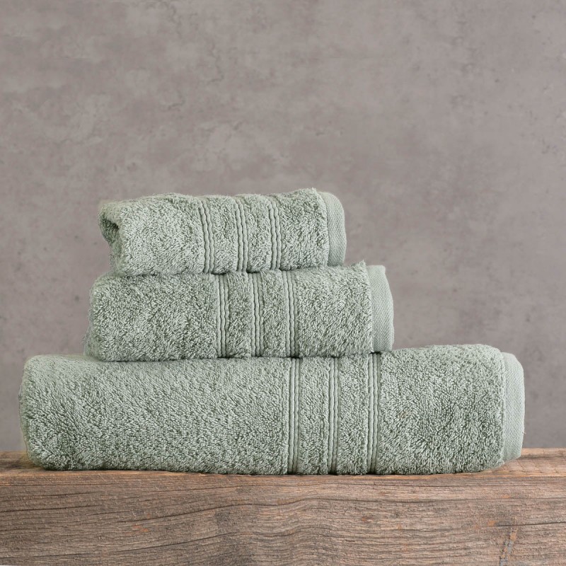 Aria πετσέτα γκριζοπράσινο σετ 5 τεμαχίων 30x50 / 50x90 / 75x150 εκ