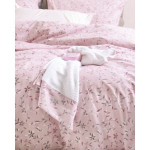 Carlin ροζ σετ πετσέτες τριών τεμαχίων 30x50 / 50x90 / 80x150 εκ
