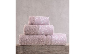 Harpia ροζ πετσέτα σετ τριών τεμαχίων 30x50 / 50x90 / 80x150 εκ
