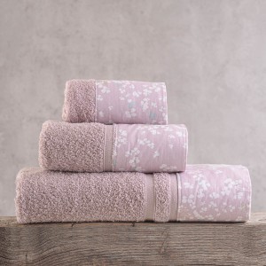Harpia ροζ πετσέτα σετ τριών τεμαχίων 30x50 / 50x90 / 80x150 εκ