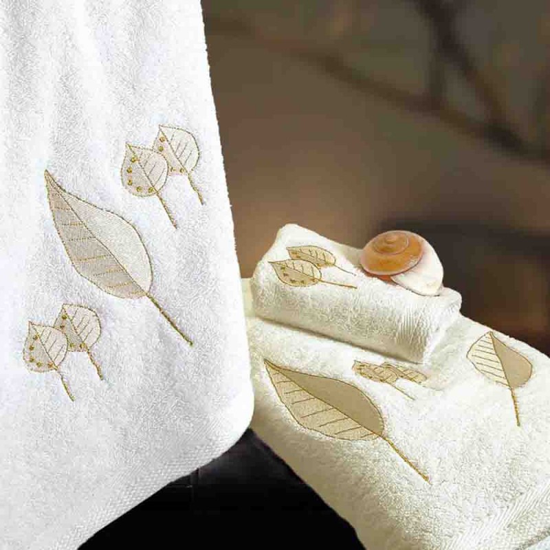 Anafi σετ πετσέτες τριών τεμαχίων λευκό 30x50 / 50x90 / 80x150 εκ