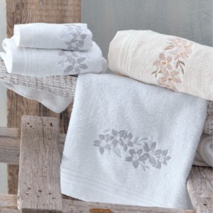 Arabella σετ πετσέτες σε λευκό χρώμα 3 τεμαχίων 30x50 / 50x90 / 80x150 εκ