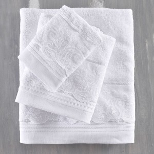Anika σετ πετσέτες 3 τεμαχίων εκρού 30x50 / 50x90 / 80x150 εκ
