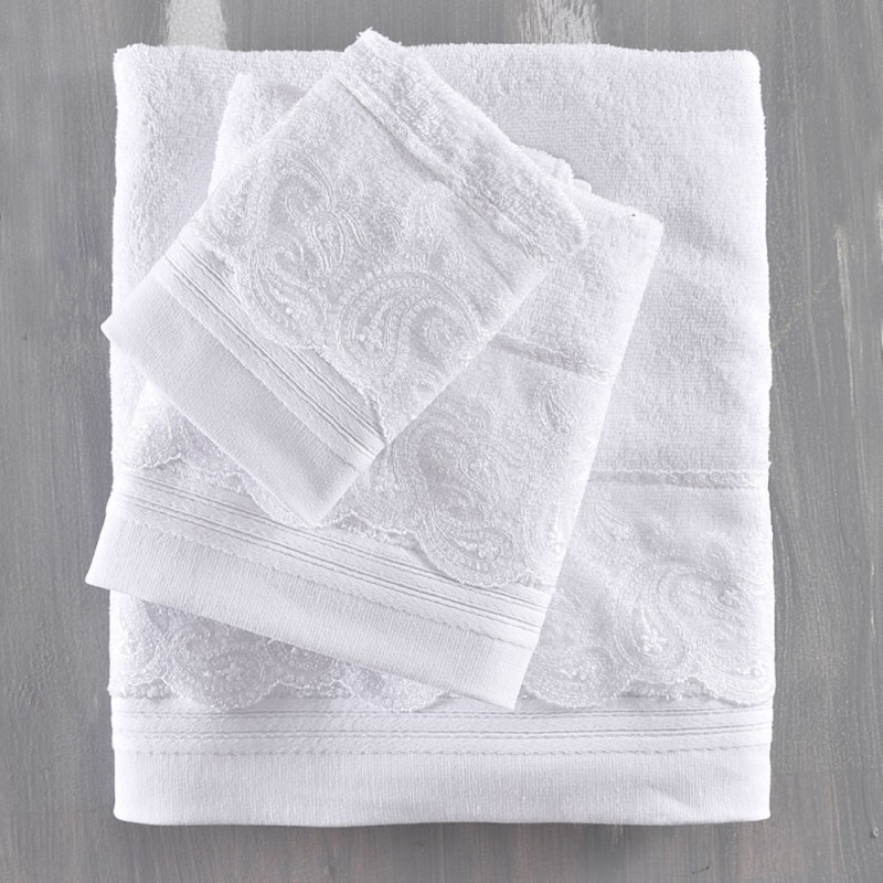 Anika σετ πετσέτες 3 τεμαχίων εκρού 30x50 / 50x90 / 80x150 εκ