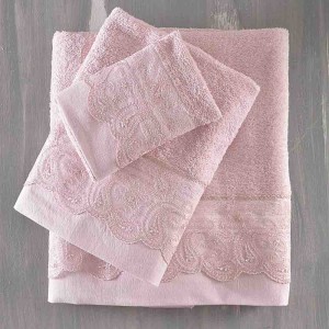 Regatta σετ πετσέτες 3 τεμαχίων ροζ 30x50 / 50x90 / 80x150 εκ