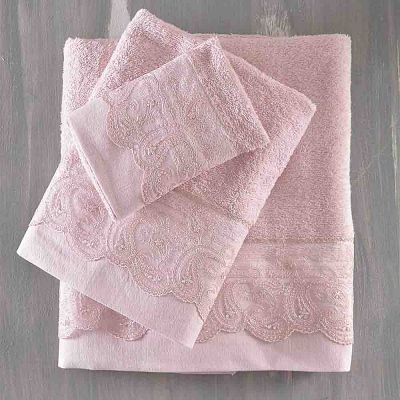 Regatta σετ πετσέτες 3 τεμαχίων ροζ