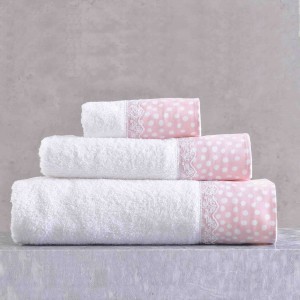 Cute ροζ σετ πετσέτες 3 τεμαχίων