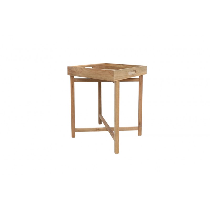 Τραπέζι Tray από παλαιωμένο ιαβανέζικο Teak 50x50x66 εκ