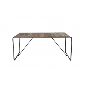 Retro ξύλινο τραπέζι από ανακυκλωμένο υλικό 180x90x71 εκ