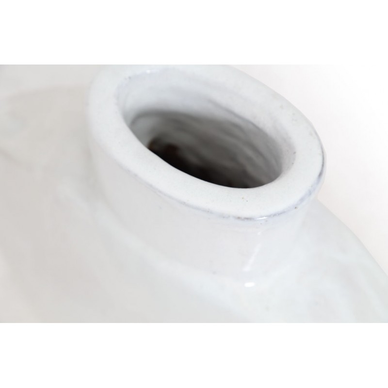 Διακοσμητικό επιδαπέδιο βάζο κεραμικό σε λευκό χρώμα 69x26x73 εκ