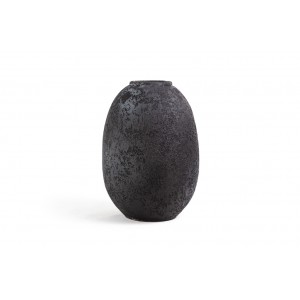 Siso Nic Black Spot Gray Large κεραμικό διακοσμητικό βάζο σε μαύρο χρώμα 27x40 εκ
