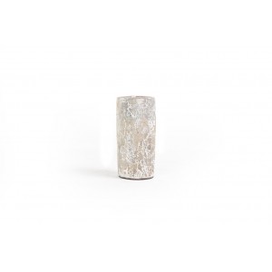 Slind White Classic Small κεραμικό κηροπήγιο σε λευκό και μπεζ χρώμα 11x11x20 εκ