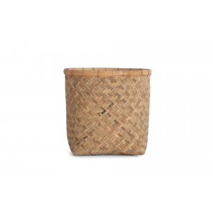 Bamboo XS γλάστρα από μπαμπού σε φυσική απόχρωση με εσωτερική επένδυση από τσιμέντο 37x36 εκ