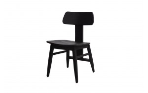 Lova καρέκλα από ξύλο teak σε μαύρη απόχρωση 49x50x85 εκ