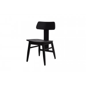 Lova καρέκλα από ξύλο teak σε μαύρη απόχρωση 49x50x85 εκ