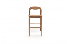 Bar Viet σκαμπό μπαρ από ξύλο teak σε φυσική απόχρωση 48x52x102 εκ
