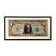 US Dollar πίνακας από 3D κολλάζ σε σχήμα δολαρίου 100x50 εκ