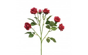 Τεχνητό κλωνάρι τριαντάφυλλο κόκκινο με έξι κλαδιά 68 εκ