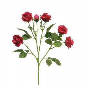 Τεχνητό κλωνάρι τριαντάφυλλο κόκκινο με έξι κλαδιά 68 εκ